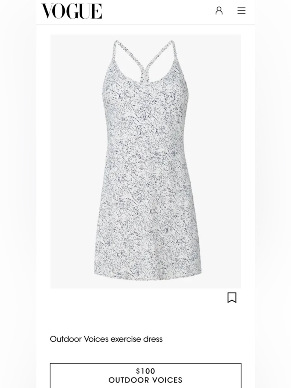 Outdoor Voices Excercise dress- Dove frost - Picture 5 of 9